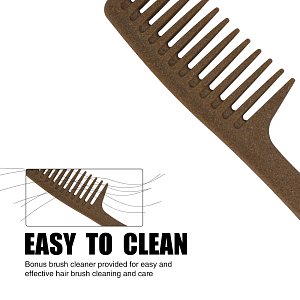 Christian Artesio Eco-Friendly Wooden Detangling Comb with Handle
