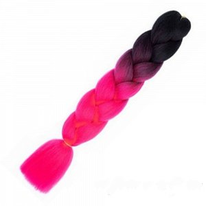 Jumbo Braid Synthetic Ombre Braun-Fuchsia #B3
