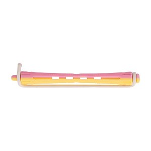 Hair Curler Yellow - Pink 8mm 12pcs