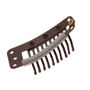 Hair Weft Clip Brown 3.8cm