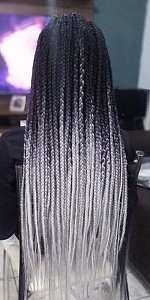 Hair Jumbo Braids Purple-Grey/Brown B37# 100g 60cm