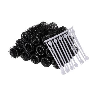Hair Rollers Black 17mm 12pcs