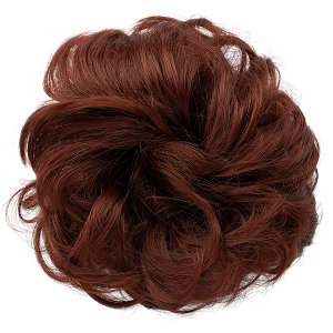 Hair Bun Extension with Elastic Band No. 350 – Red