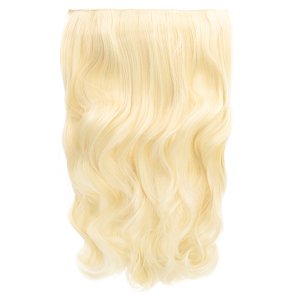 Hair Weft Synthetic HD Wavy with Clips 55cm 185g Blonde #613