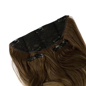 Hair Weft Synthetic HD Wavy with Clip 3 Pieces 45cm 185g #7/2/3