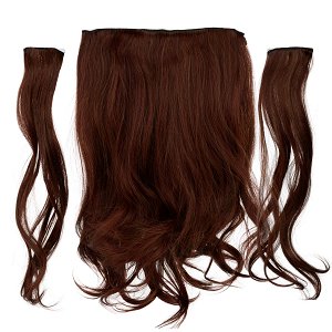 Hair Weft Synthetic HD Wavy with Clip 3 Pieces 45cm 185g #1