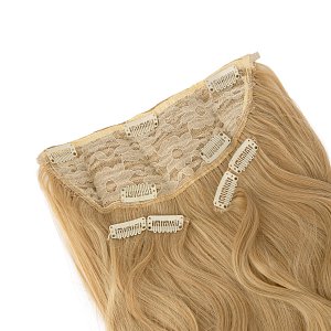 Hair Weft Synthetic HD Wavy with Clip 3 Pieces 45cm 185g Cream Caramel #5