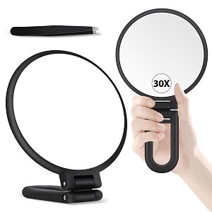 30x Magnification Folding Mirror | Double Sided Precision Beauty Mirror