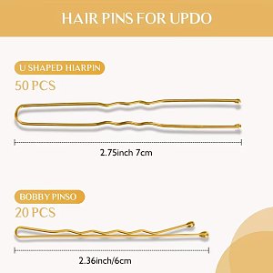 Hair Sponge Padding with 70 Hairpins for Volume & Updos – Blonde 50.8cm