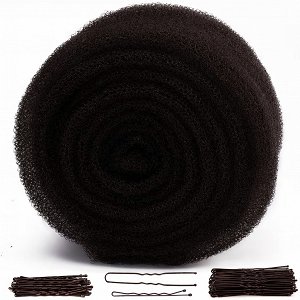 Hair Sponge Padding with 70 Hairpins for Volume & Updos – Brown 50.8cm