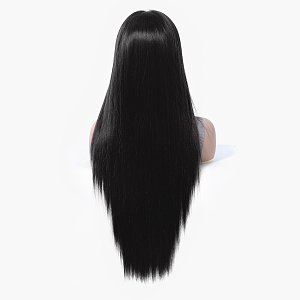Synthetic Lace Front Wig 13x6 Black Long Straight – Natural Look & High Comfort
