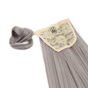 Hair Weft for Hair Braid Synthetic High Quality 65cm 120g Silver gey #60T