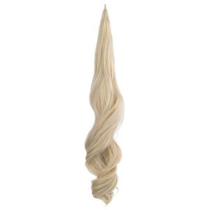 Hair Weft for Flexible Ponytail Braid HD Wavy 70cm 120g Ice Blonde #13