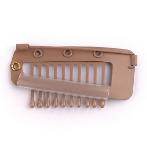 Safety Pin Weft Clip Light Brown 36mm