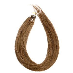 Micro Ring Loop Hair Extensions No4 Brown – 100% Natural Hair, 50cm 10pcs