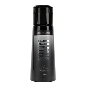 Men's Hair Dye Shampoo 400ml – Natural Black, Grey Coverage in 5 Minutes