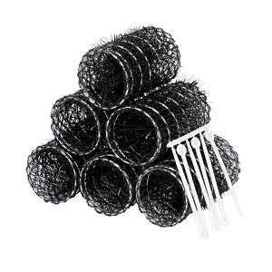 Bristle Rollers Black 40mm 6pcs