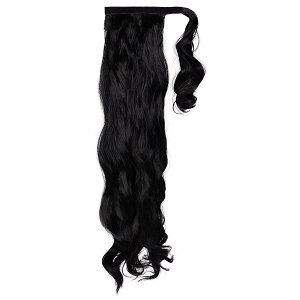Ponytail Hairpiece HD Wavy 75cm 160g Black #12