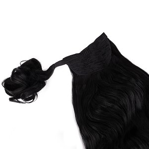 Ponytail Hairpiece HD Wavy 75cm 160g Black #12