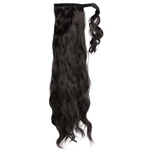 Ponytail Hairpiece HD Wavy 75cm 160g Darkest Brown #11