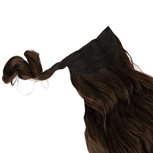 Ponytail Hairpiece HD Wavy 75cm 160g Choc Brown #6-1
