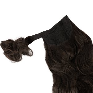 Ponytail Hairpiece HD Wavy 75cm 160g Dark Brown #10
