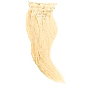 Natural PU Clip-In Hair Weft #60A Very Light Platinum Blonde 50cm, 120g