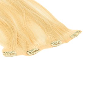 Natural PU Clip-In Hair Weft #60A Very Light Platinum Blonde 50cm, 120g