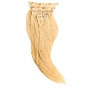 Natural PU Clip-In Hair Weft #1001 Platinum Blonde Light Beige 50cm, 120g