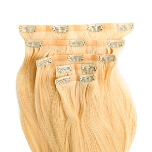 Natural PU Clip-In Hair Weft #1001 Platinum Blonde Light Beige 50cm, 120g