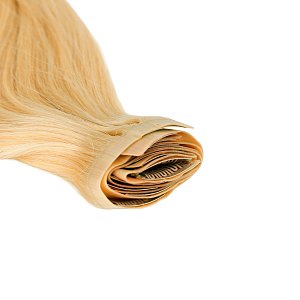 Natural PU Clip-In Hair Weft #1001 Platinum Blonde Light Beige 50cm, 120g