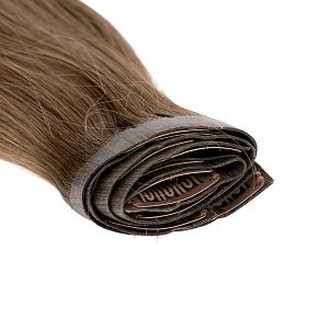 Natural PU Clip-In Hair Weft #4 Blonde 50cm, 120g