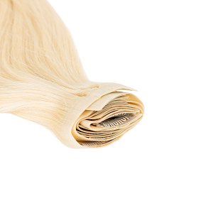 Natural PU Clip-In Hair Weft #613 Light Platinum Blonde 50cm, 120g