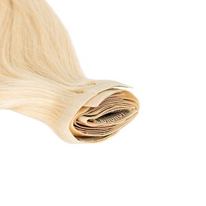 Natural PU Clip-In Hair Weft #SILVER Blonde Silver 50cm, 120g