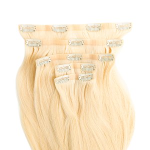 Natural PU Clip-In Hair Weft #22 Very Light Pastel Blonde 50cm, 120g