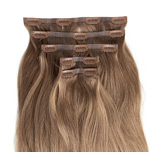 Natural PU Clip-In Hair Weft #5A Light Ash Blonde 50cm, 120g