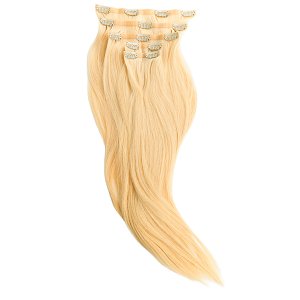 Natural PU Clip-In Hair Weft #24 Platinum Beige Blonde 50cm, 120g