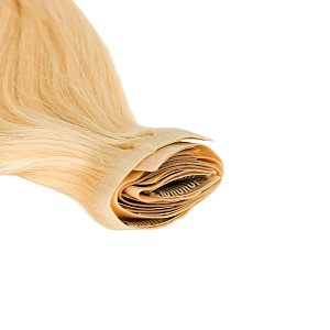 Natural PU Clip-In Hair Weft #24 Platinum Beige Blonde 50cm, 120g