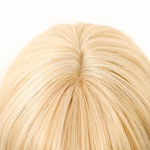 Synthetic Blonde Long Straight Wig with Bangs
