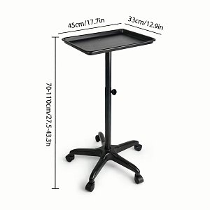 Professional Height Adjustable Salon Trolley with Hair Dryer Holder