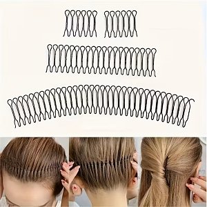 Metal U-Shape Hair Comb Clips 5pcs