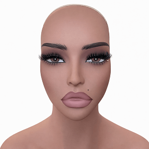 Female Mannequin Head with Shoulders for Wigs – Light Tan