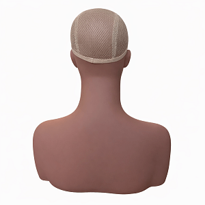Female Mannequin Head with Shoulders for Wigs – Light Bronze
