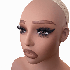 Female Mannequin Head with Shoulders for Wigs – Light Bronze