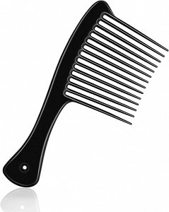 Afro Hair Comb Black with Wide Teeth – Ideal for Detangling