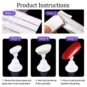 Nail Tips Magnetic Stant Crystal Clear Diamond