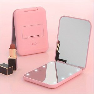 8 LED Compact Makeup Mirror Folding Pocket Size