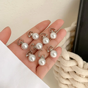 Decorative Pearl Hair Clips Set 10pcs