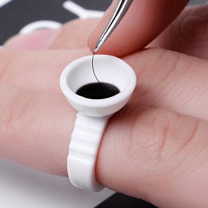 Eyelash Glue Plastic Ring 10pcs