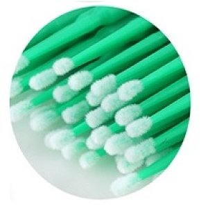 Eyelash Brushes Microbrushes Green Fine 2mm 100pcs